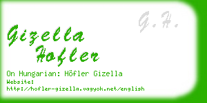 gizella hofler business card
